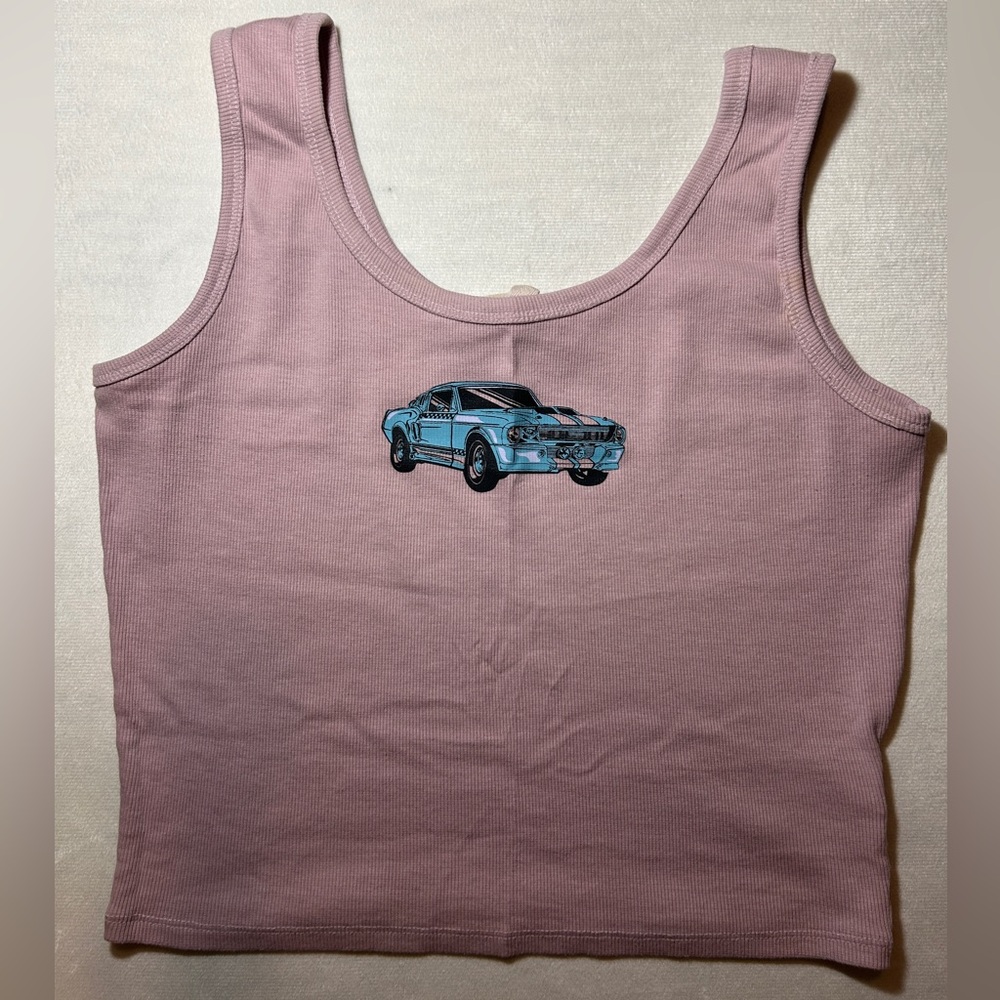 Oppressive love Retro Car cropped Tank